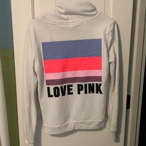 ‘PINK’ half zip hoodie, Like New